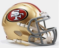 NFL San Francisco 49ers Mini Alternate Speed Helmet - Pro League Sports Collectibles Inc.