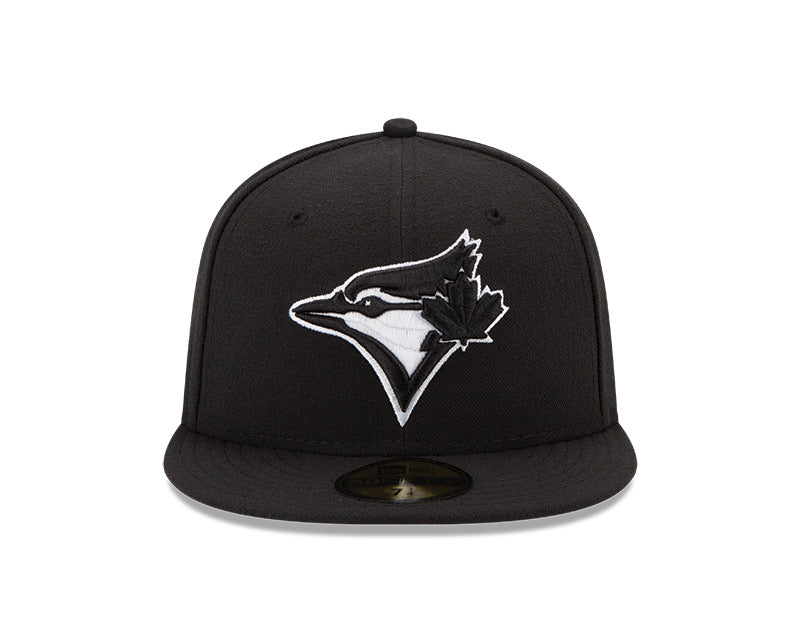 Men's Toronto Blue Jays New Era White on Black 59FIFTY Fitted hat