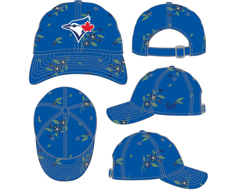 Toddler Toronto Blue Jays Floral Bloom Royal 9Twenty Adjustable New Era Hat - Pro League Sports Collectibles Inc.