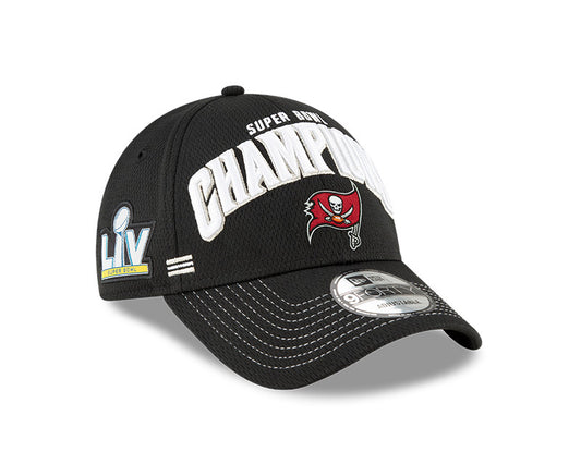 Tampa Bay Buccaneers New Era Black Super Bowl LV Champions - Locker Room 9FORTY Snapback Adjustable Hat - Pro League Sports Collectibles Inc.