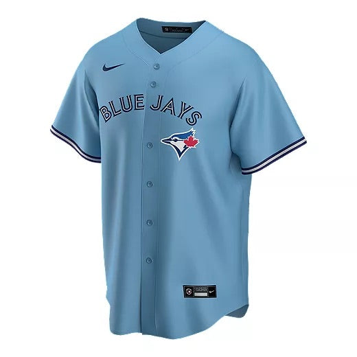 Toronto Blue Jays Bo Bichette #11 SCREENED ON SEWN Nike Powder Blue Horizon Replica Team Jersey - Pro League Sports Collectibles Inc.