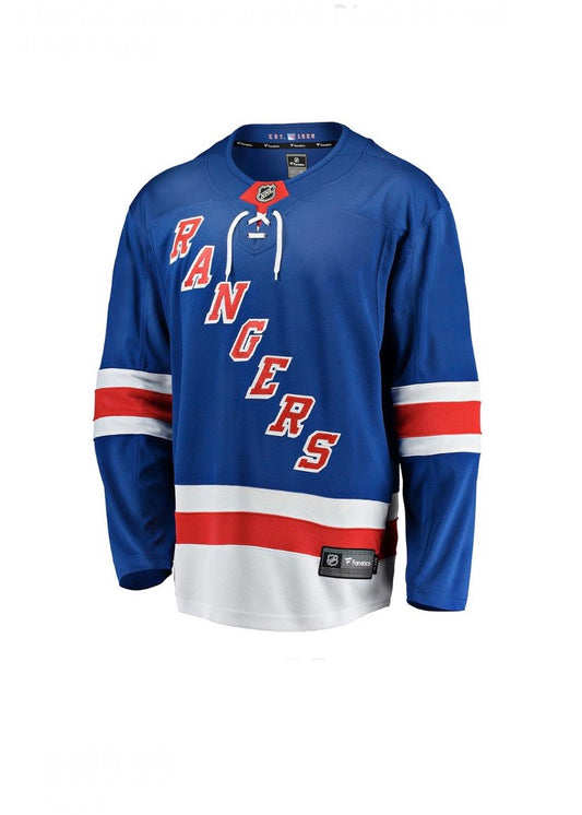 NY Rangers Fanatics Home Break Away Replica Jersey - Pro League Sports Collectibles Inc.