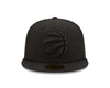 Toronto Raptors Black on Black Ball Logo 59Fifty New Era Fitted Hat - Pro League Sports Collectibles Inc.