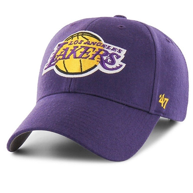 Los Angeles Lakers Purple NBA 47 Brand MVP Basic Adjustable Hat - Pro League Sports Collectibles Inc.