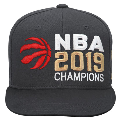 Youth Toronto Raptors 2019 NBA Champions Black Adjustable Hat - Pro League Sports Collectibles Inc.