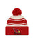 Arizona Cardinals New Era 2022 Sideline - Sport Cuffed Pom Knit Hat - Cream/Red