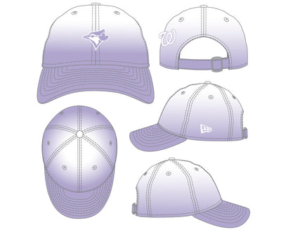 Women's Toronto Blue Jays Lilac Purple Ombre 9Twenty Adjustable New Era Hat - Pro League Sports Collectibles Inc.