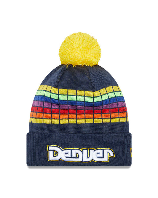 Denver Nuggets Navy New Era City Series 21 Pom Knit Toque - Pro League Sports Collectibles Inc.