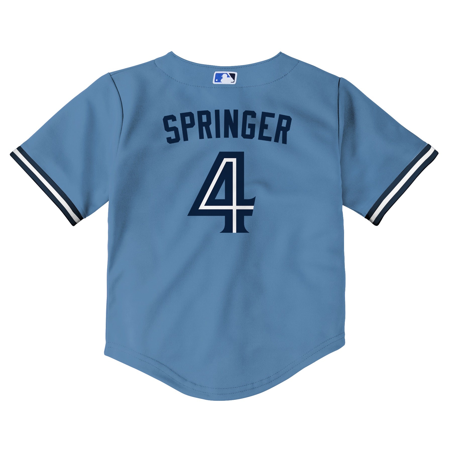 Toddler Toronto Blue Jays George Springer #4 Nike Powder Blue Horizon Replica Team Jersey - Pro League Sports Collectibles Inc.