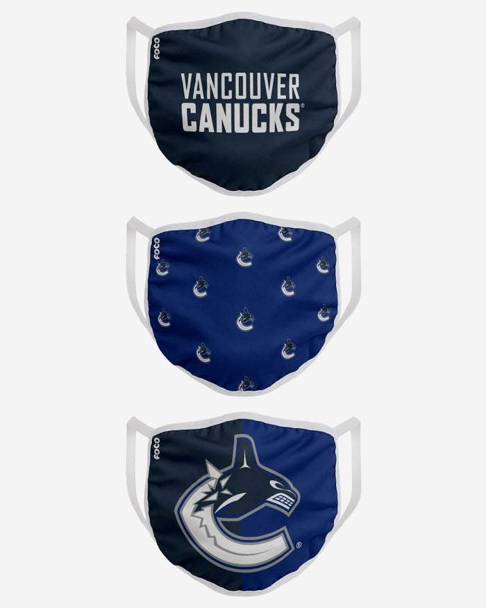 Vancouver Canucks FOCO NHL Face Mask Covers Adult 3 Pack - Pro League Sports Collectibles Inc.