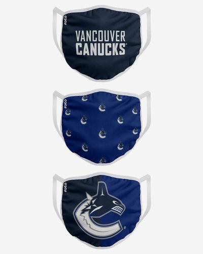 Vancouver Canucks FOCO NHL Face Mask Covers Adult 3 Pack - Pro League Sports Collectibles Inc.