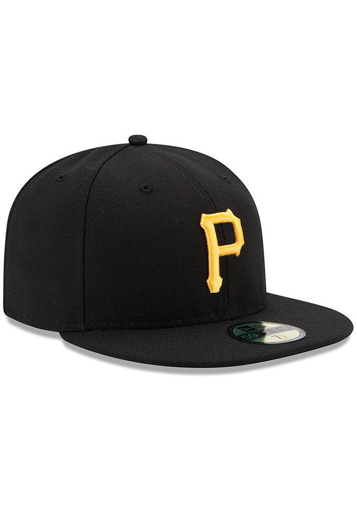 Pittsburgh Pirates Authentic Collection On-Field Black Game 59FIFTY Fitted Hat - Pro League Sports Collectibles Inc.