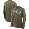 New England Patriots Nike 2022 Salute To Service - Team Logo Long Sleeve T-Shirt - Olive - Pro League Sports Collectibles Inc.