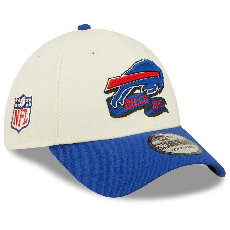 Men's New Era Royal/Black Buffalo Bills 2021 NFL Sideline Road 39THIRTY  Flex Hat