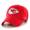 Kansas City Chiefs Red Clean Up '47 Brand Adjustable Hat - Pro League Sports Collectibles Inc.