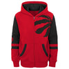 Child Toronto Raptors Full Zip Red Black Fleece Hoodie - Pro League Sports Collectibles Inc.