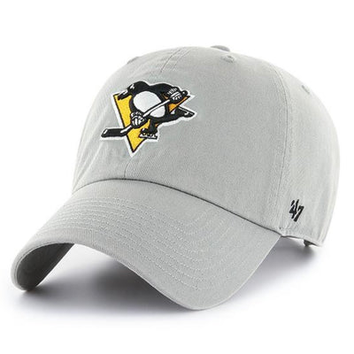 Pittsburgh Penguins Vintage Grey Clean Up '47 Brand Adjustable Hat - Pro League Sports Collectibles Inc.