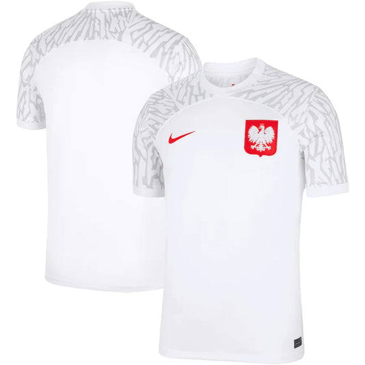 Poland National Team World Cup Nike 2022-23  White Home Replica Stadium Jersey - Pro League Sports Collectibles Inc.