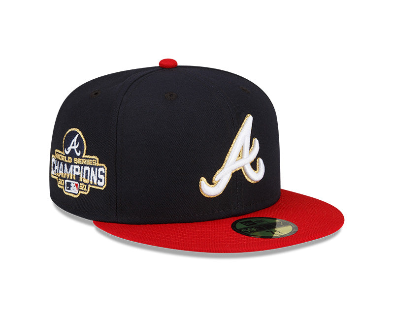 Atlanta Braves New Era Black & White Low Profile 59FIFTY Fitted Hat
