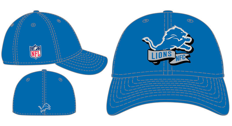 Men's New Era Blue Detroit Lions 2022 Sideline 39THIRTY Coaches Flex Hat