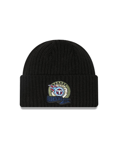 Tennessee Titans New Era Salute To Service 2022 Sport Cuffed Knit Hat - Pro League Sports Collectibles Inc.
