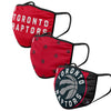 Youth Toronto Raptors FOCO NBA Face Mask Covers 3 Pack - Pro League Sports Collectibles Inc.