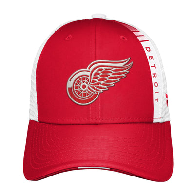 Youth Detroit Red Wings Fanatics Branded 2022 NHL Draft Authentic Pro On Stage Trucker Adjustable Hat