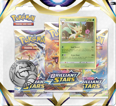 Pokémon TCG: Sword & Shield Brilliant Stars Coin & Foil Card - Blister 3 Pack - Pro League Sports Collectibles Inc.