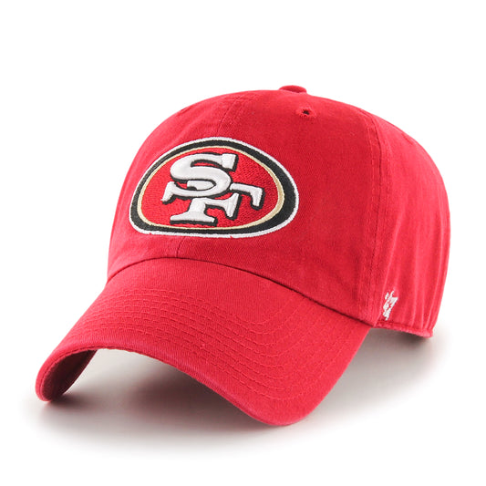 San Francisco 49ers Red Clean Up '47 Brand Adjustable Hat - Pro League Sports Collectibles Inc.