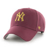 New York Yankees Maroon 47 Brand MVP Adjustable Hat - Pro League Sports Collectibles Inc.