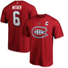 Montreal Canadiens Shea Weber #6 Fanatics Name and Number T-Shirt - Pro League Sports Collectibles Inc.