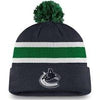 Vancouver Canucks Fanatics Branded 2020 NHL Draft Authentic Pro Cuffed Pom Knit Hat - Pro League Sports Collectibles Inc.