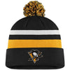 Pittsburgh Penguins Fanatics Branded 2020 NHL Draft Authentic Pro Cuffed Pom Knit Hat - Pro League Sports Collectibles Inc.