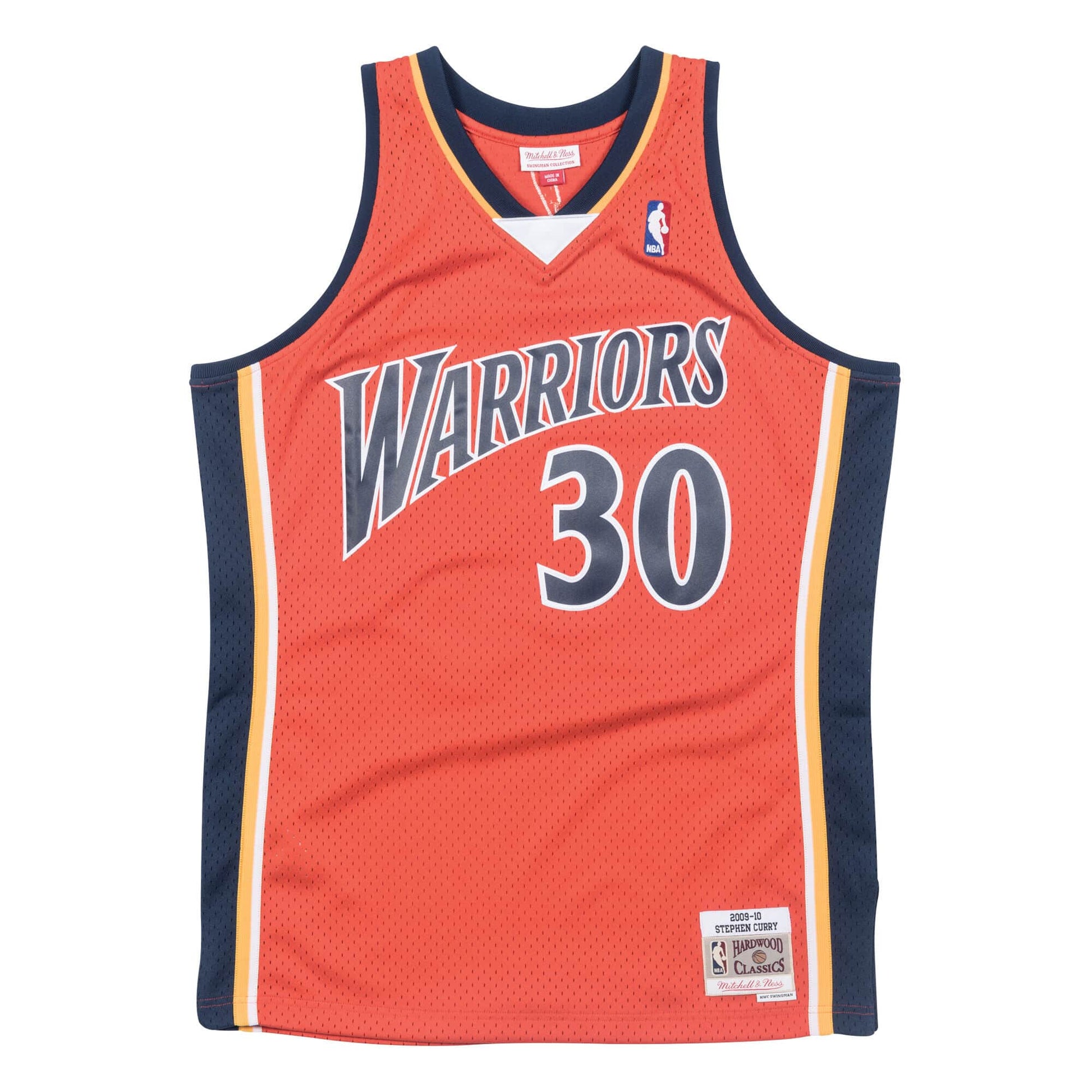 Stephen Curry Golden State Warriors Mitchell & Ness 2009-10 Hardwood Classic Swingman Alternate Jersey - Orange - Pro League Sports Collectibles Inc.