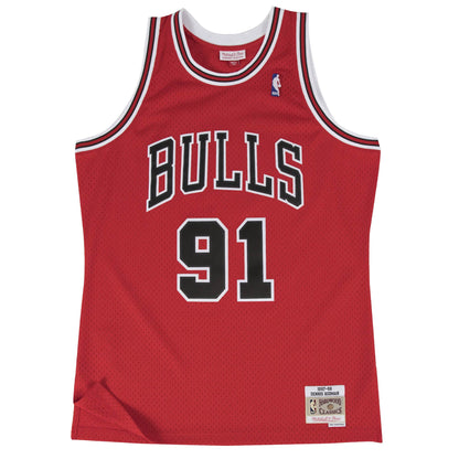 Dennis Rodman Chicago Bulls Mitchell & Ness 1997-98 Hardwood Classic Swingman Away Jersey - Pro League Sports Collectibles Inc.