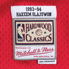 Hakeem Olajuwon Houston Rockets Mitchell & Ness 1993-94 Hardwood Classic Swingman Away Jersey - Pro League Sports Collectibles Inc.
