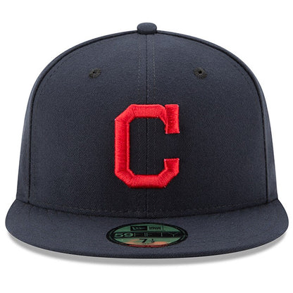 Cleveland Indians New Era Navy Authentic Collection On-Field Road 59FIFTY Fitted Hat - Pro League Sports Collectibles Inc.