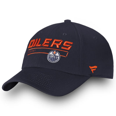Edmonton Oilers Fanatics Authentic Pro Rinkside Fundamental Adjustable Hat - Navy - Pro League Sports Collectibles Inc.