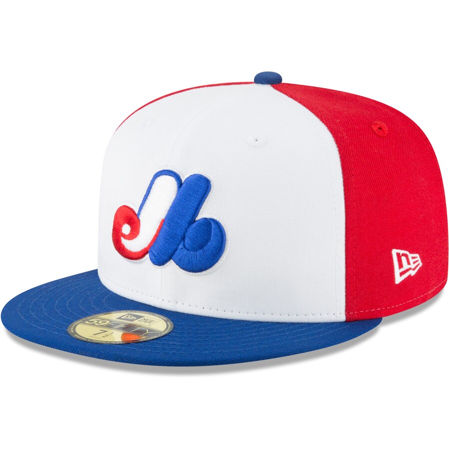 Montreal Expos New Era Tri-Colour Authentic Collection On-Field Home 59FIFTY Fitted Hat - Pro League Sports Collectibles Inc.