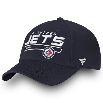 Winnipeg Jets Fanatics Authentic Pro Rinkside Fundamental Adjustable Hat - Navy - Pro League Sports Collectibles Inc.